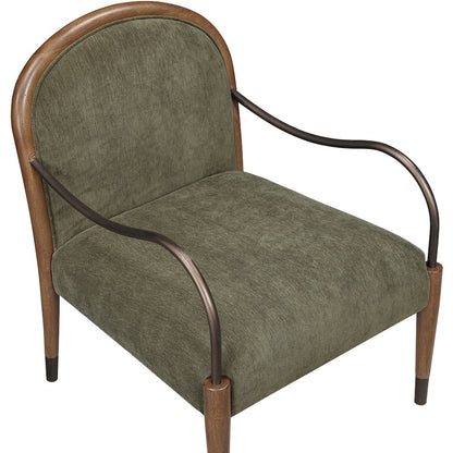 Cambria Green Fabric Upholstered Accent Chair