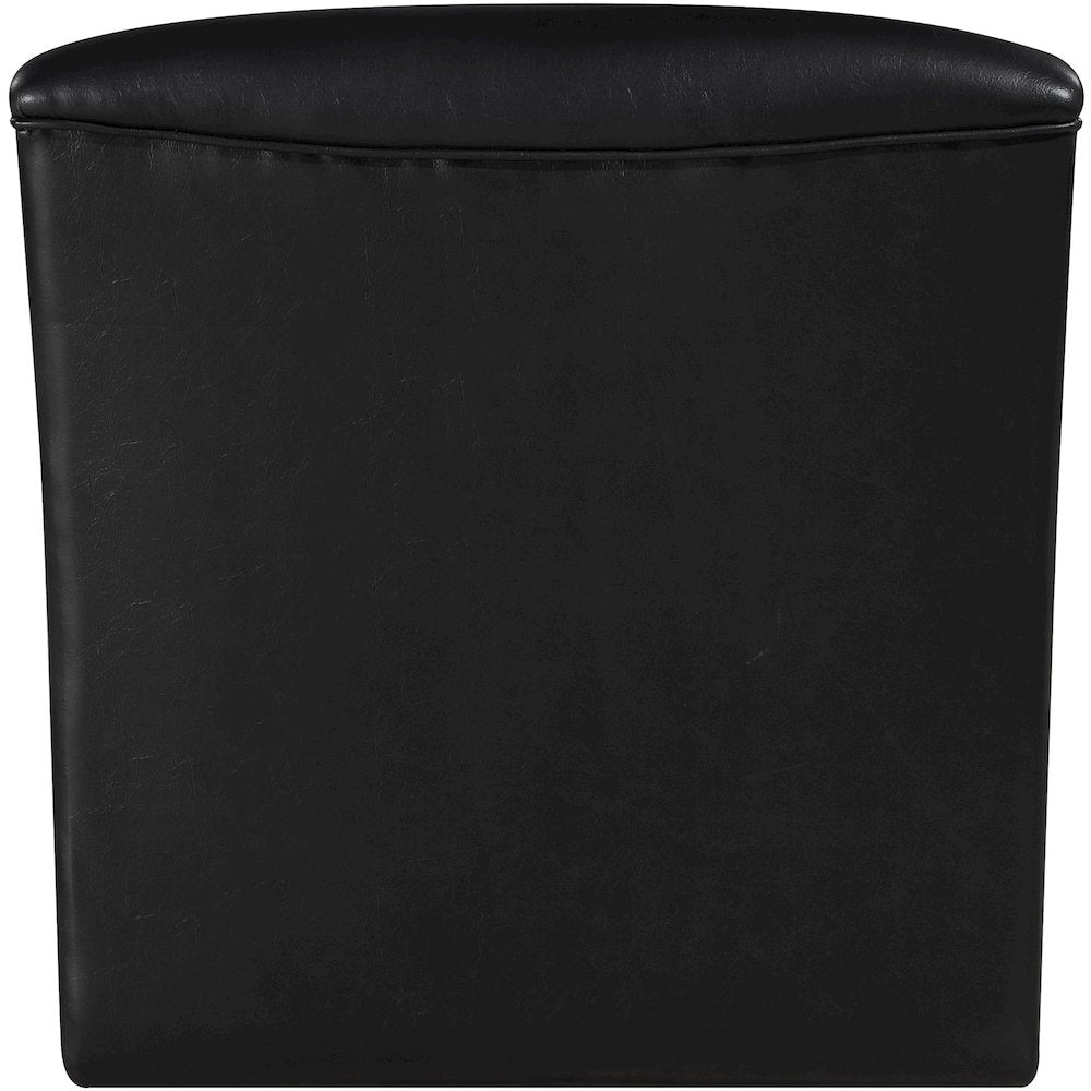 Vega Black Vegan Leather Accent Chair