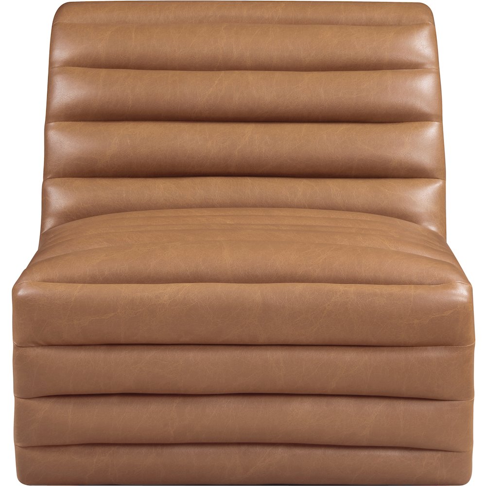 Vega Cognac Vegan Leather Accent Chair