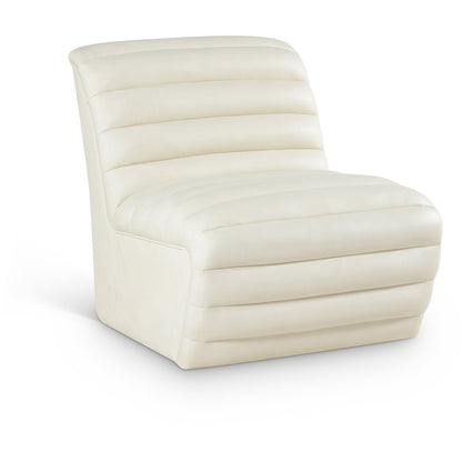 Vega Cream Vegan Leather Accent Chair