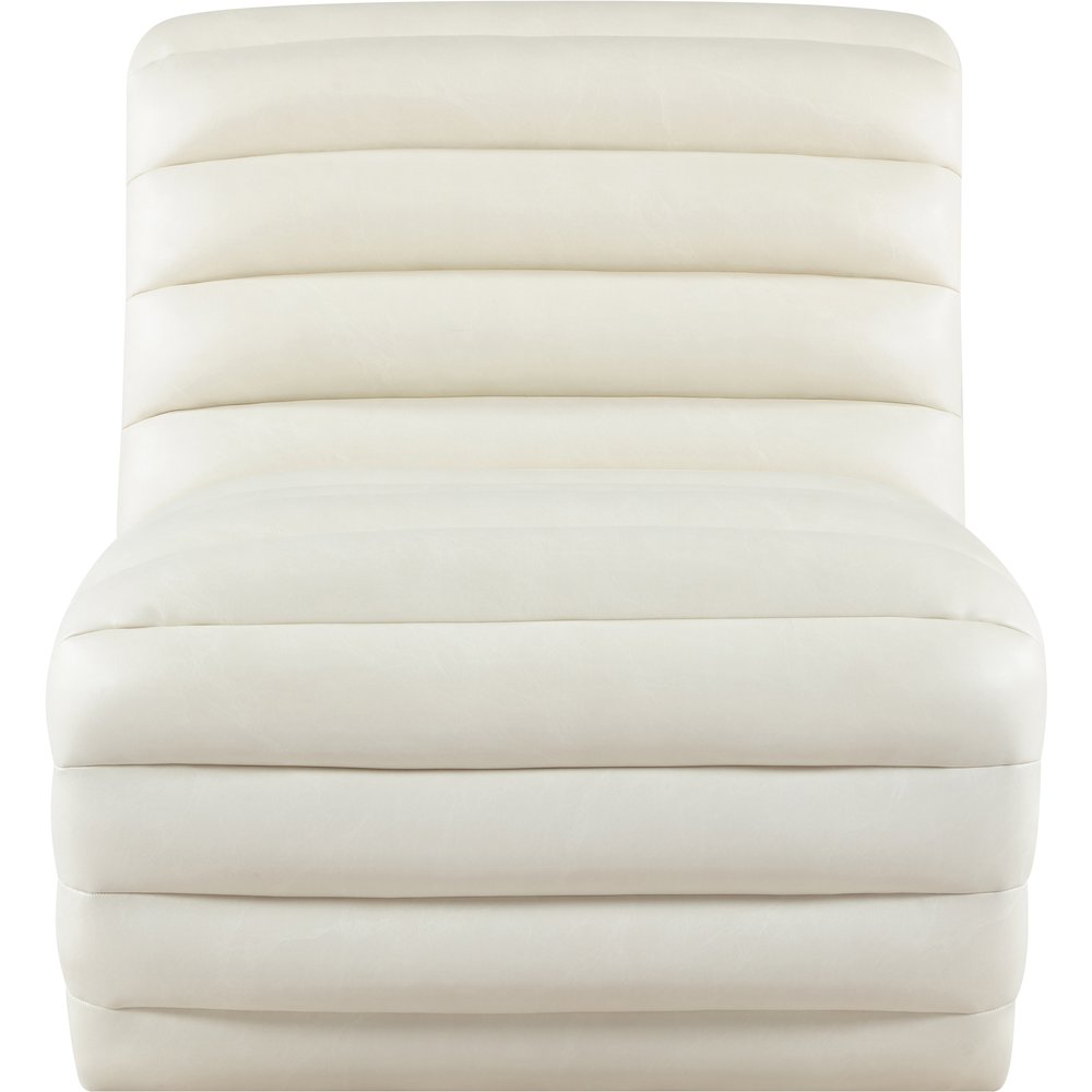 Vega Cream Vegan Leather Accent Chair