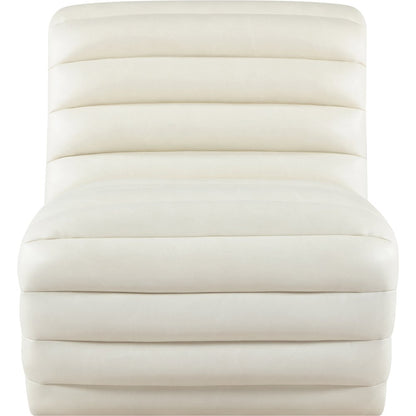 Vega Cream Vegan Leather Accent Chair