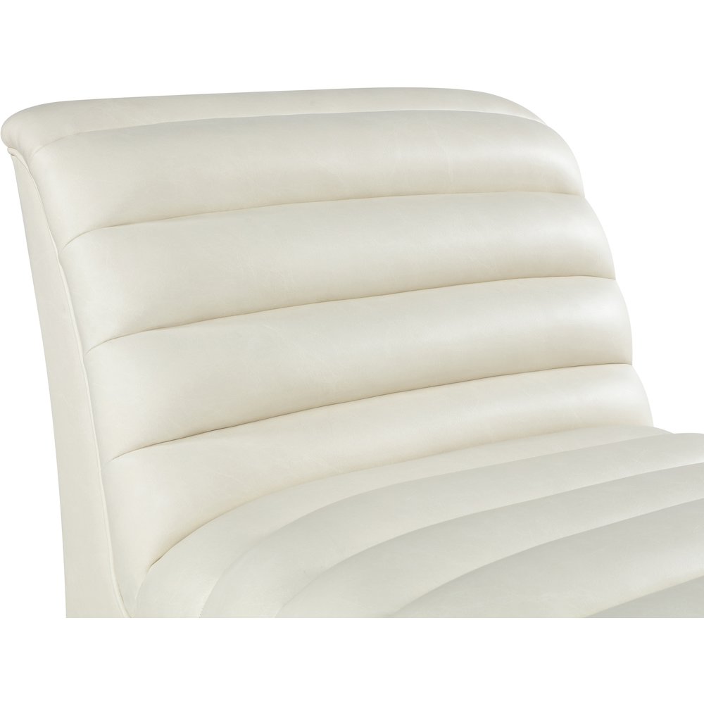 Vega Cream Vegan Leather Accent Chair