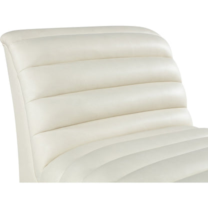 Vega Cream Vegan Leather Accent Chair