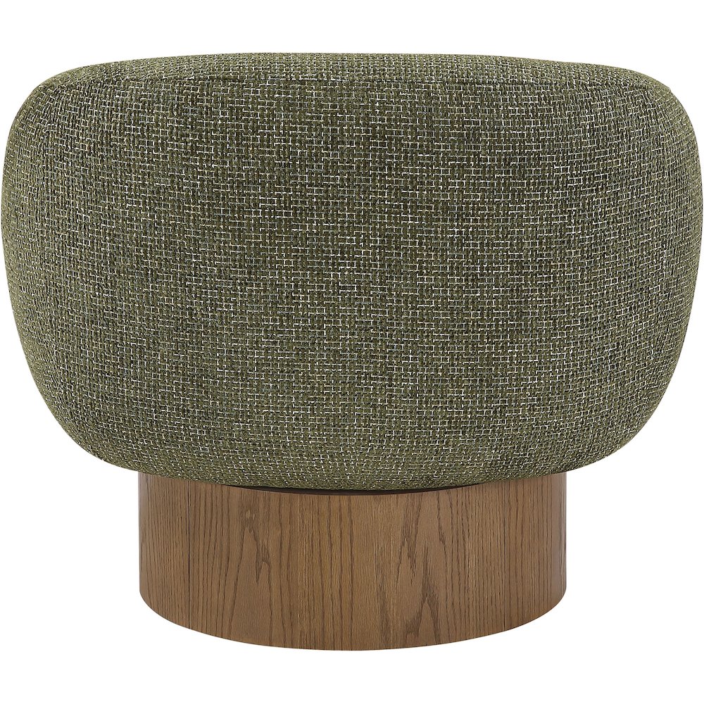 Avella Green Interwoven Fabric Upholstered Swivel Accent Chair