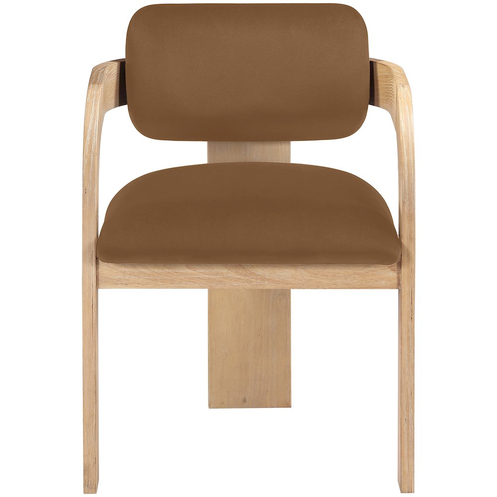 Cedra Saddle Velvet Performance Fabric Upholstered Dining Chair, Set of 2