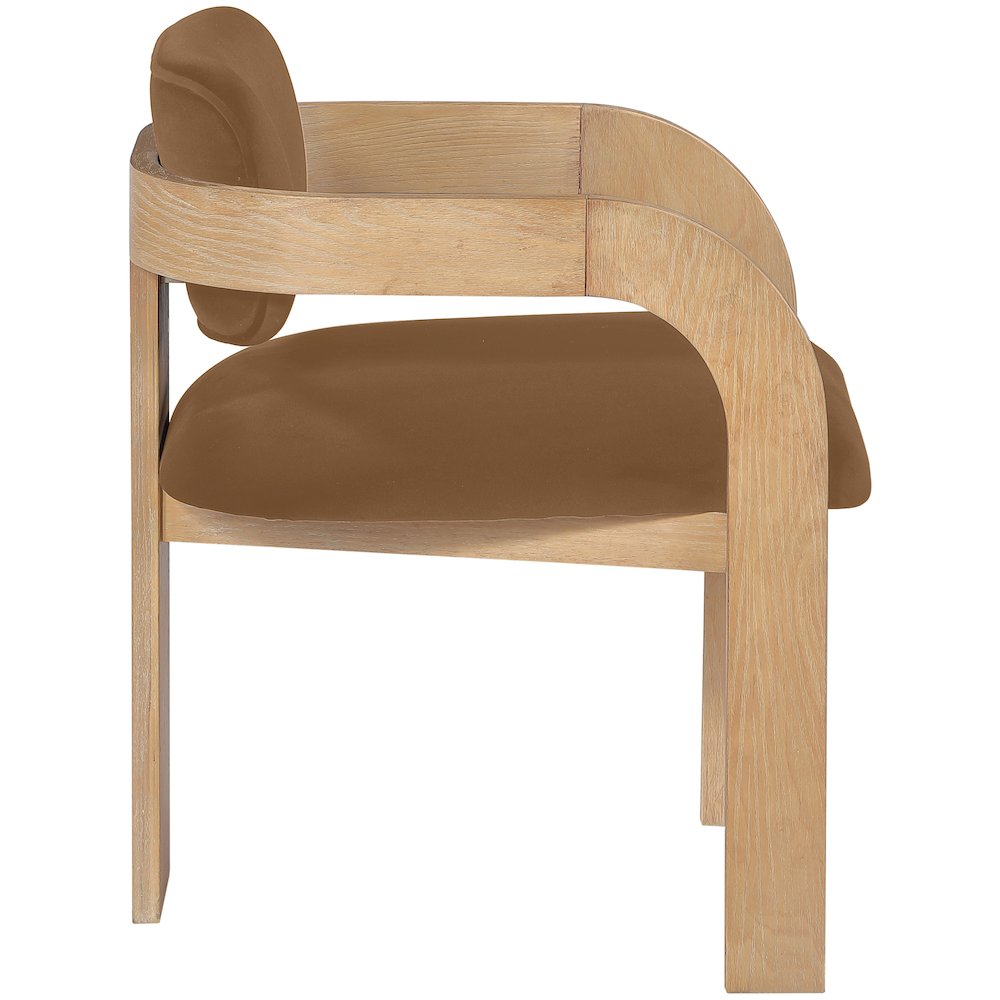Cedra Saddle Velvet Performance Fabric Upholstered Dining Chair, Set of 2