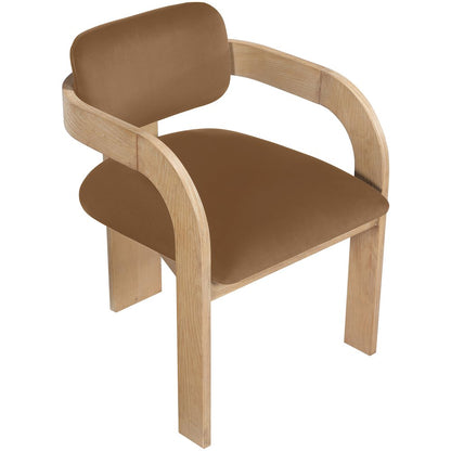 Cedra Saddle Velvet Performance Fabric Upholstered Dining Chair, Set of 2