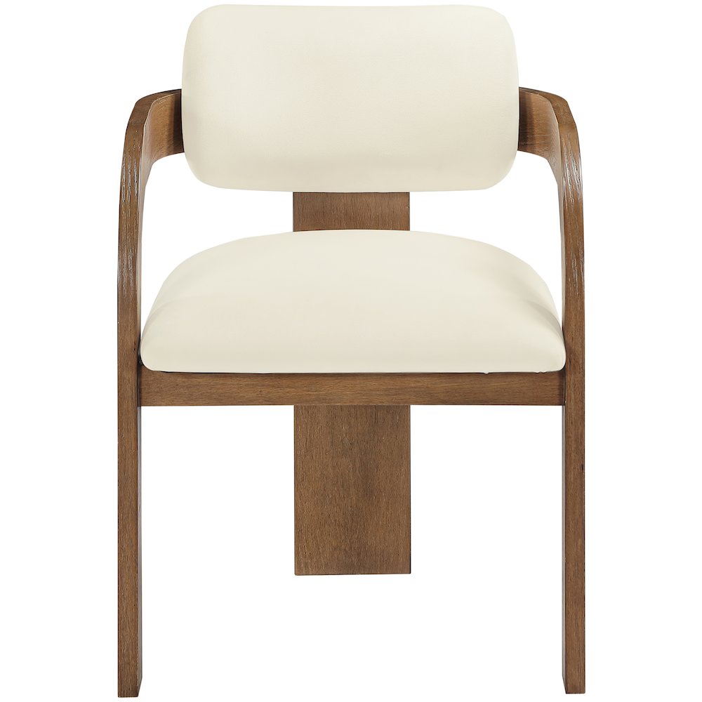 Cedra Cream Velvet Performance Fabric Upholstered Dining Chair, Set of 2
