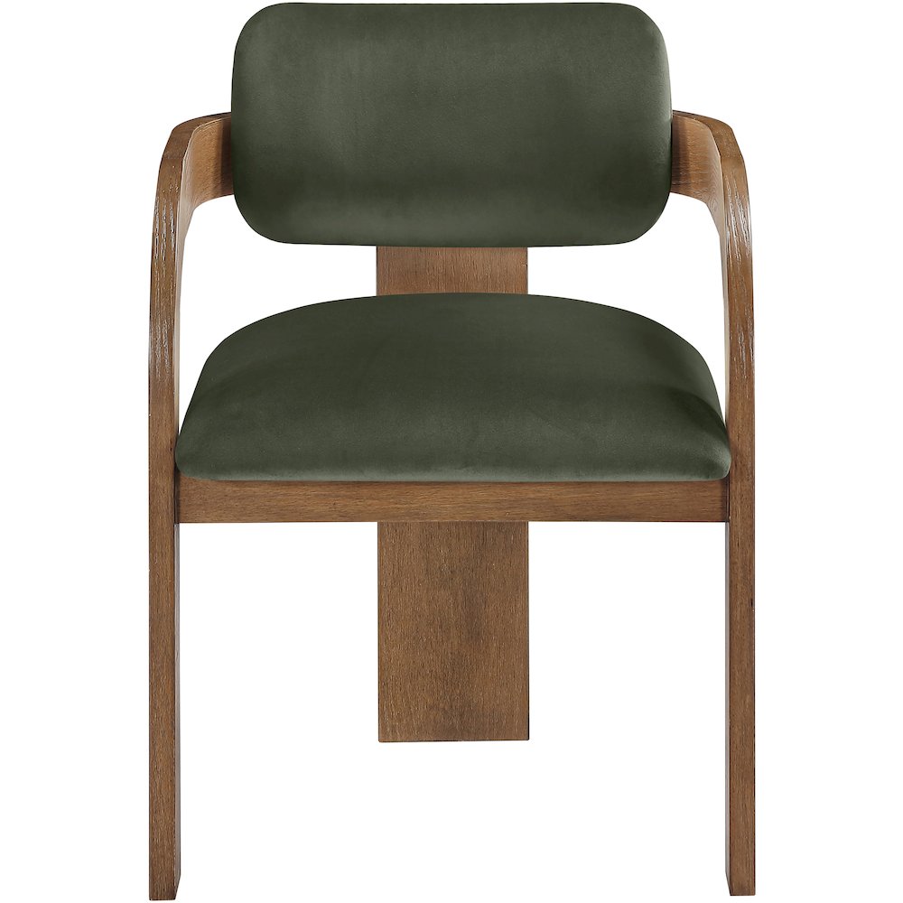 Cedra Green Velvet Performance Fabric Upholstered Dining Chair, Set of 2