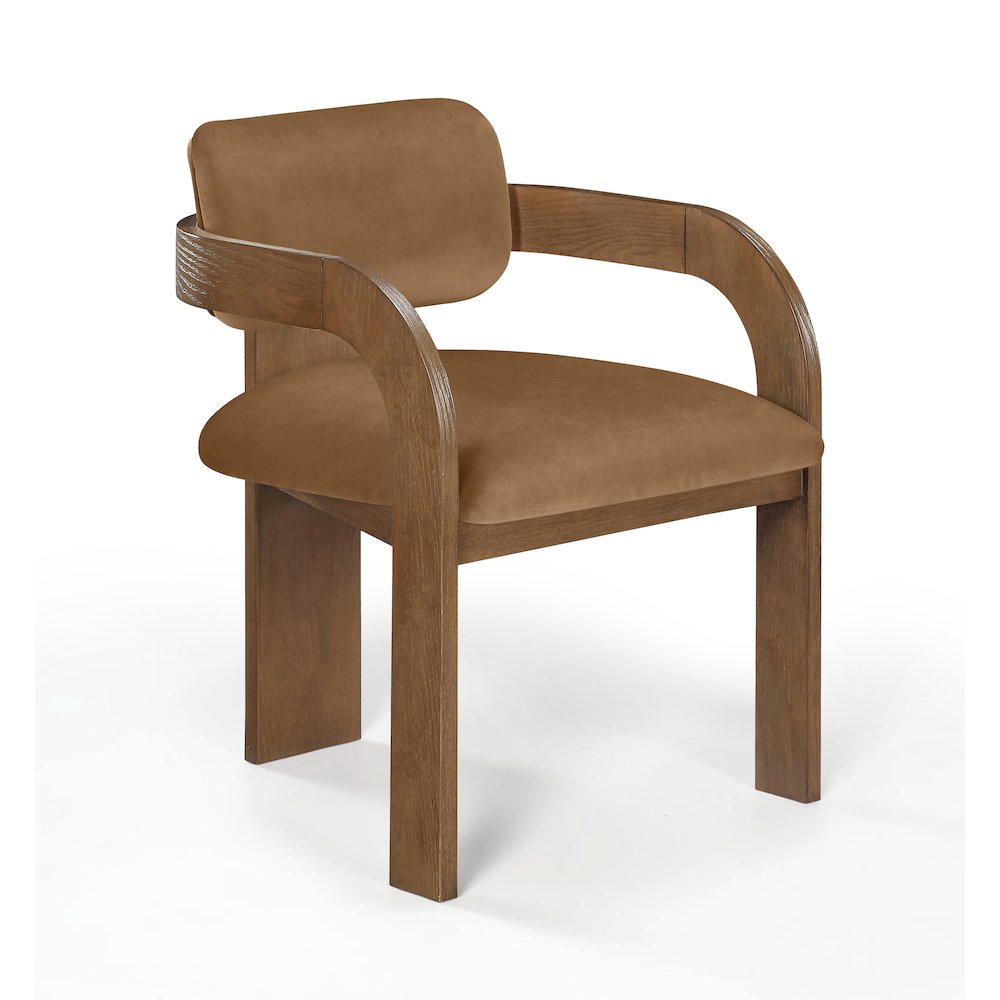 Cedra Saddle Velvet Performance Fabric Upholstered Dining Chair, Set of 2