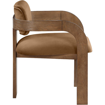 Cedra Saddle Velvet Performance Fabric Upholstered Dining Chair, Set of 2