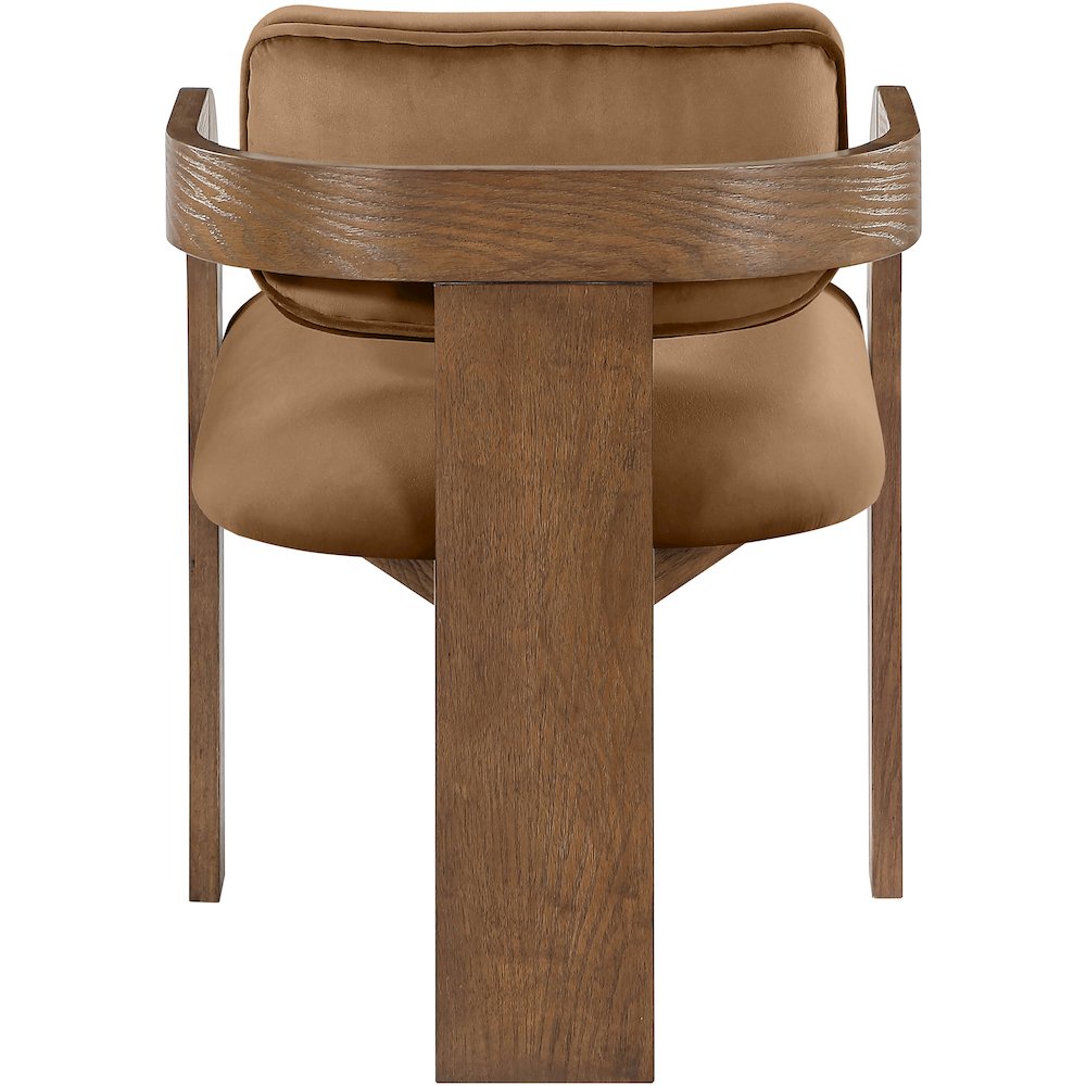 Cedra Saddle Velvet Performance Fabric Upholstered Dining Chair, Set of 2
