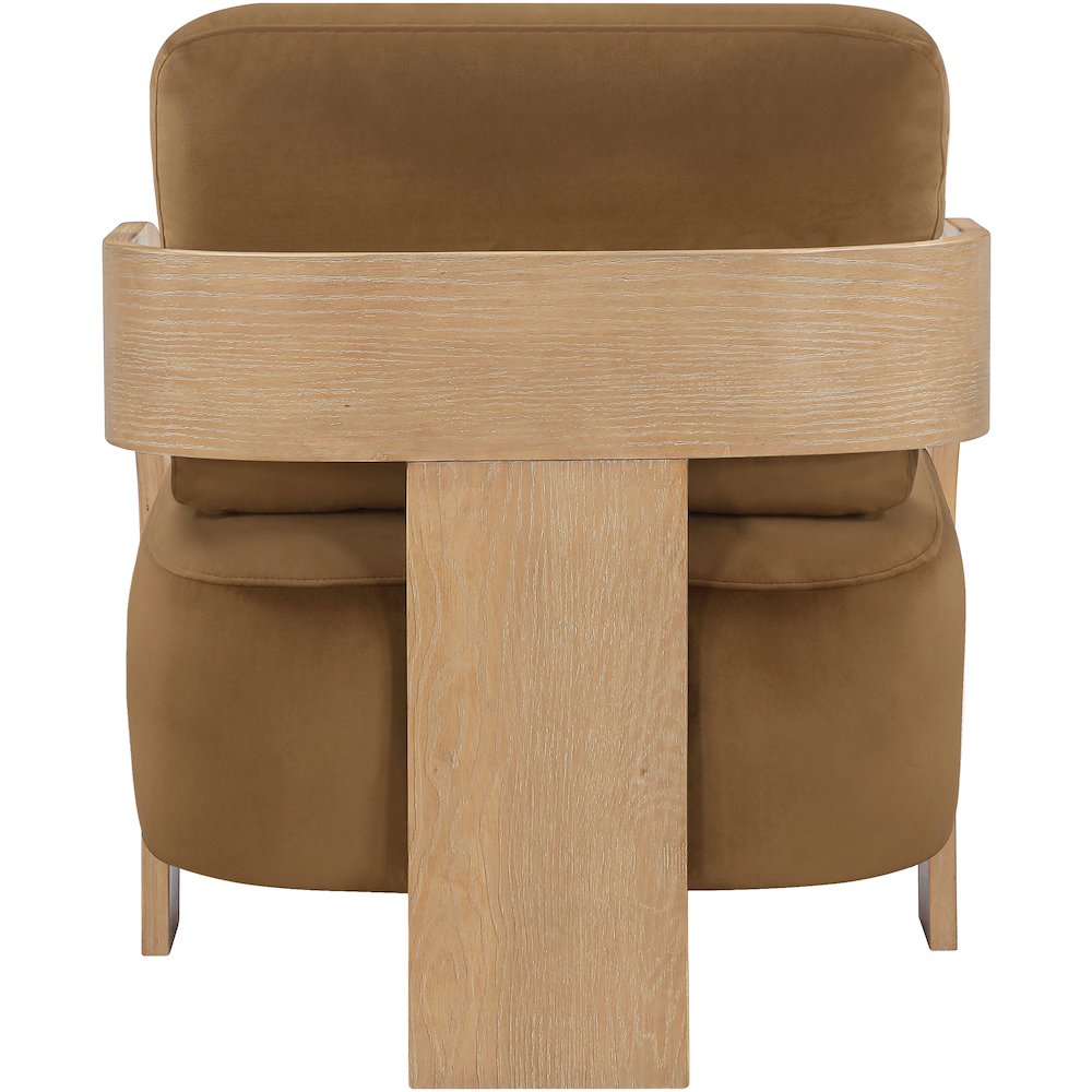 Cedra Saddle Velvet Performance Fabric Upholstered Accent Chair