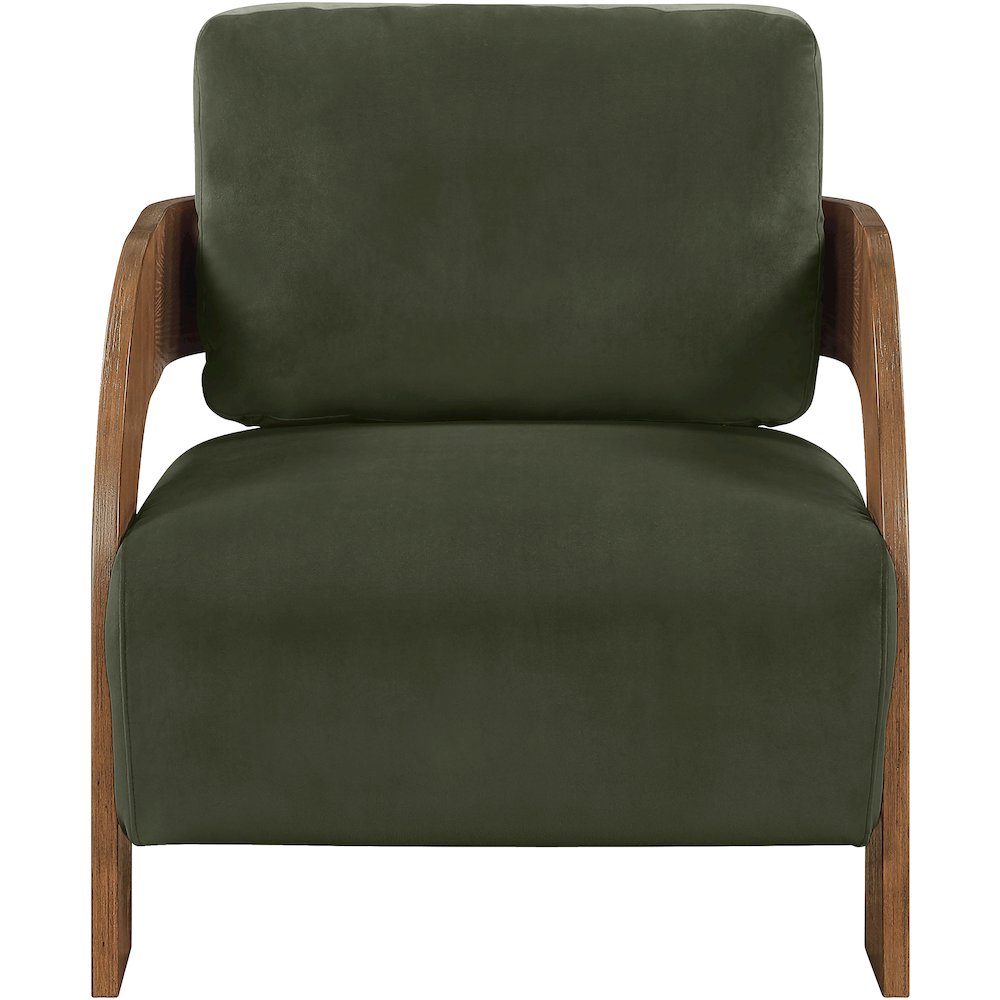 Cedra Green Velvet Performance Fabric Upholstered Accent Chair