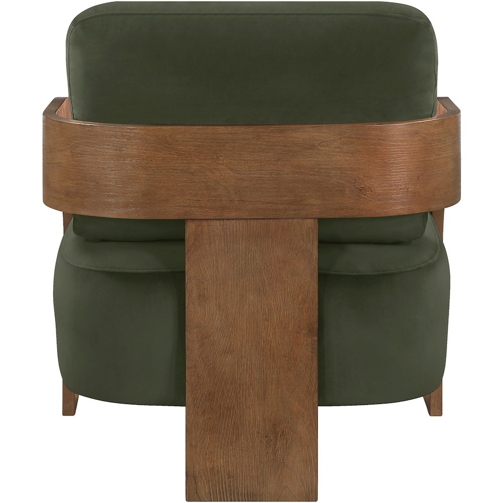 Cedra Green Velvet Performance Fabric Upholstered Accent Chair