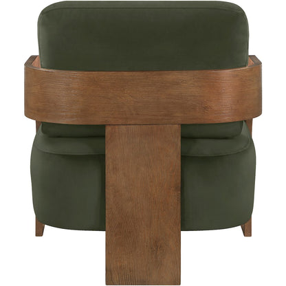 Cedra Green Velvet Performance Fabric Upholstered Accent Chair