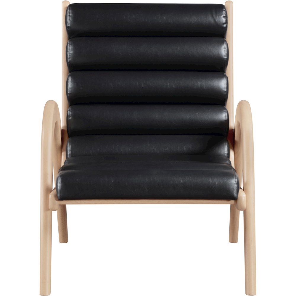 Randal Black Vegan Leather Upholstered Accent Chair