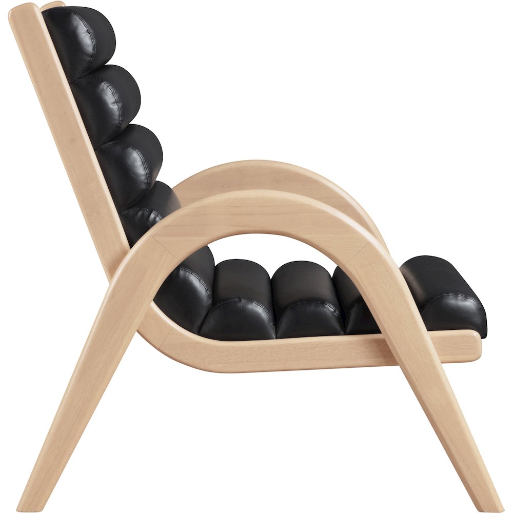 Randal Black Vegan Leather Upholstered Accent Chair