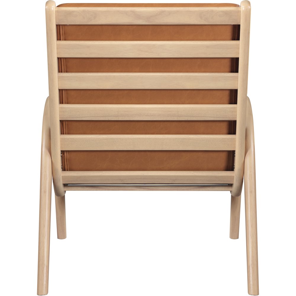 Randal Cognac Vegan Leather Upholstered Accent Chair