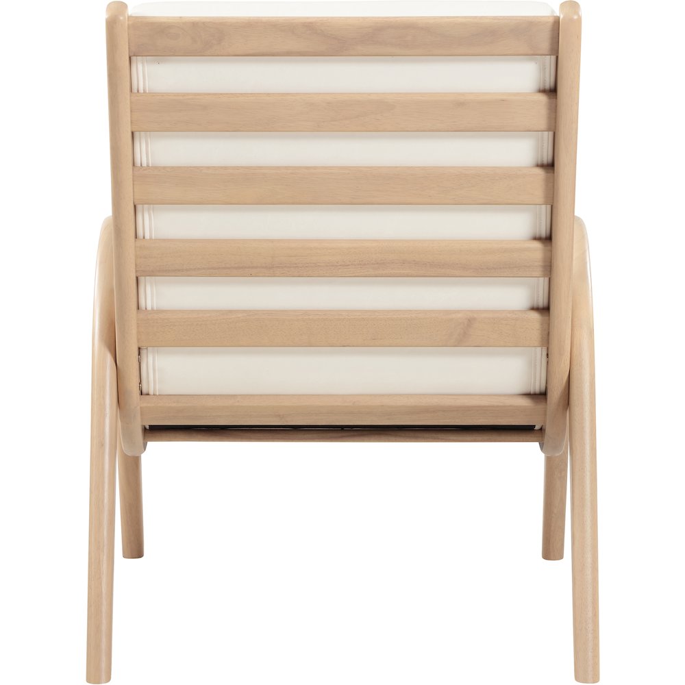Randal Cream Vegan Leather Upholstered Accent Chair