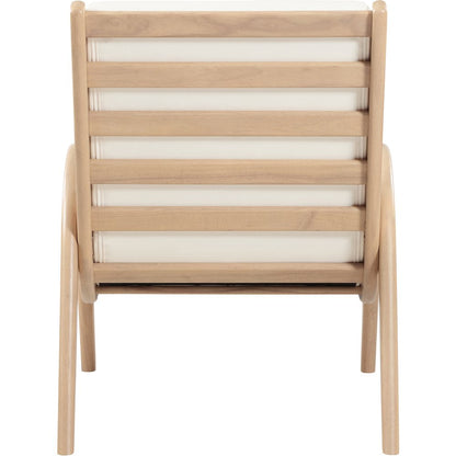 Randal Cream Vegan Leather Upholstered Accent Chair