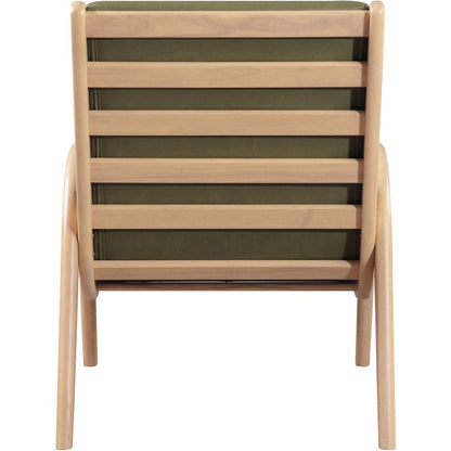 Randal Olive Vegan Leather Upholstered Accent Chair