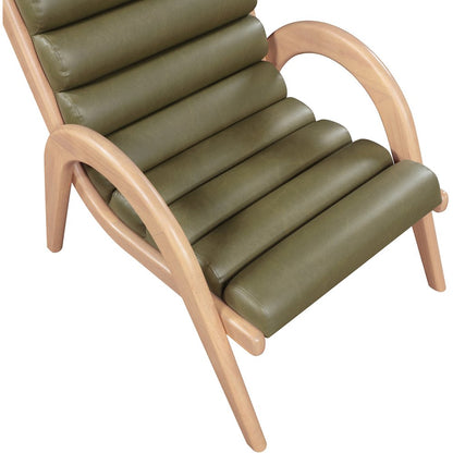 Randal Olive Vegan Leather Upholstered Accent Chair