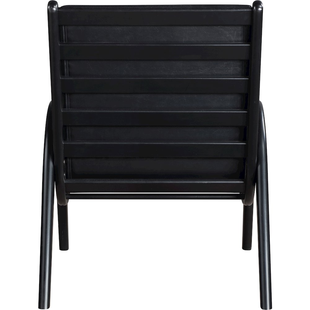 Randal Black Vegan Leather Upholstered Accent Chair