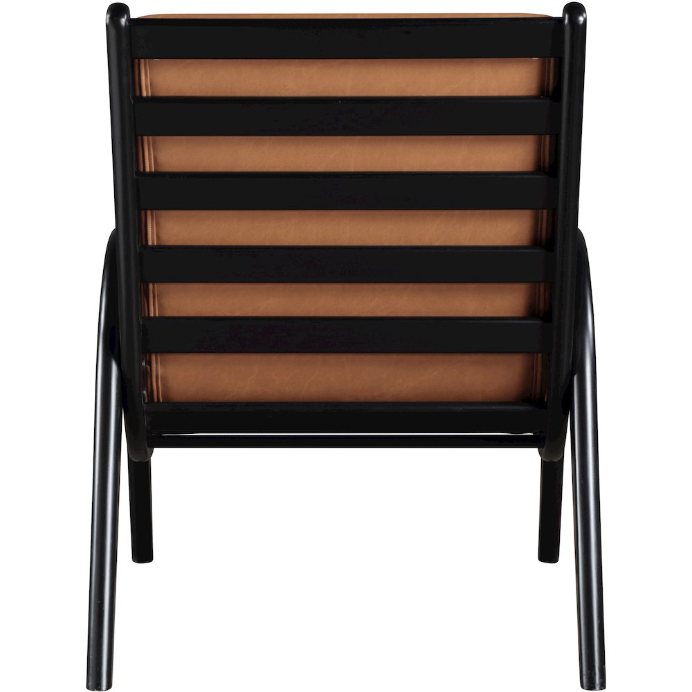 Randal Cognac Vegan Leather Upholstered Accent Chair
