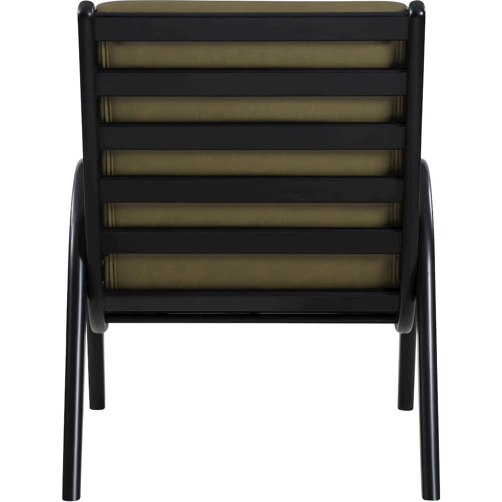 Randal Olive Vegan Leather Upholstered Accent Chair