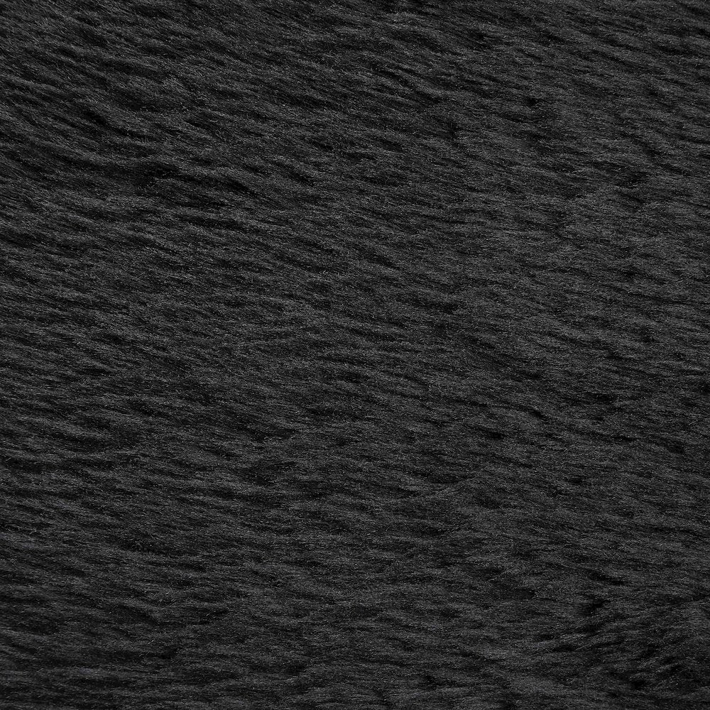 Ambre Black Vegan Shearling Fabric Upholstered Accent Chair
