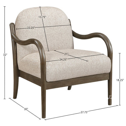 Helmsley Beige Performance Fabric Upholstered Accent Chair