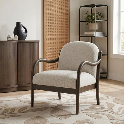 Helmsley Cream Performance Fabric Upholstered Accent Chair