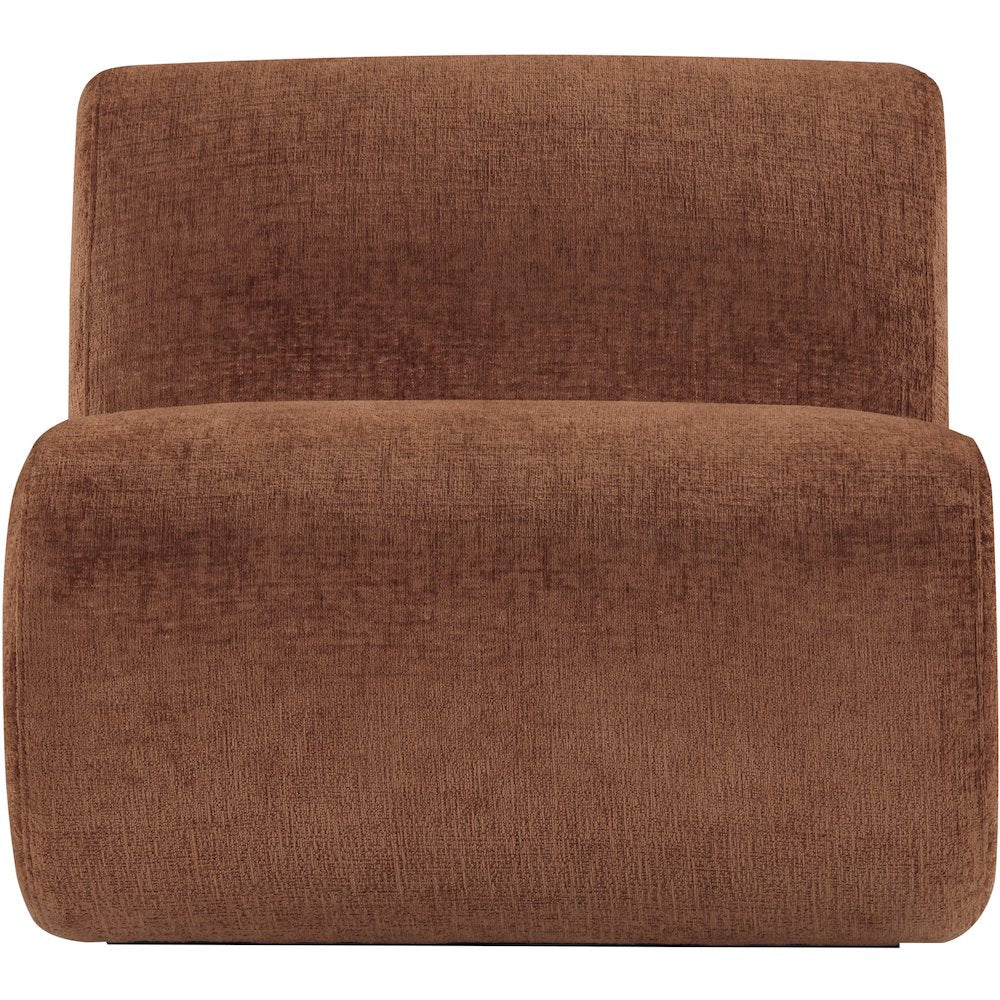 Akira Cognac Fabric Upholstered Accent Chair