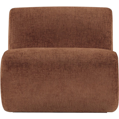 Akira Cognac Fabric Upholstered Accent Chair