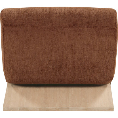 Akira Cognac Fabric Upholstered Accent Chair