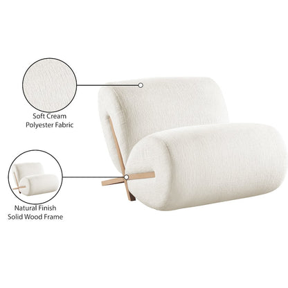 Akira Cream Fabric Upholstered Accent Chair