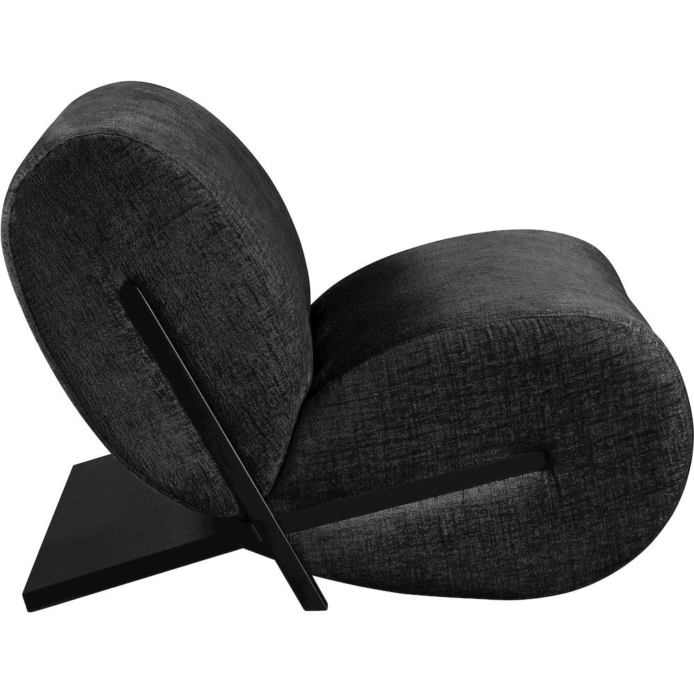 Akira Black Fabric Upholstered Accent Chair