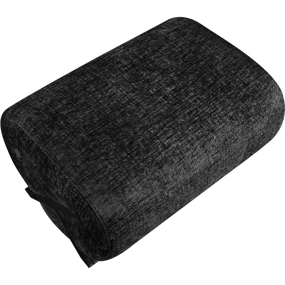 Akira Black Fabric Upholstered Ottoman