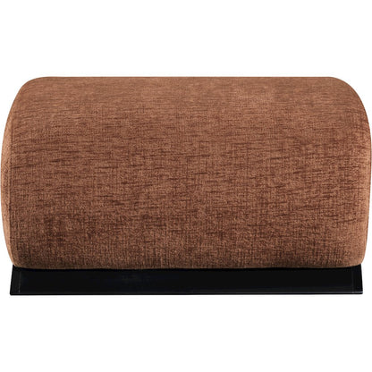 Akira Cognac Fabric Upholstered Ottoman