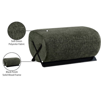 Akira Green Fabric Upholstered Ottoman