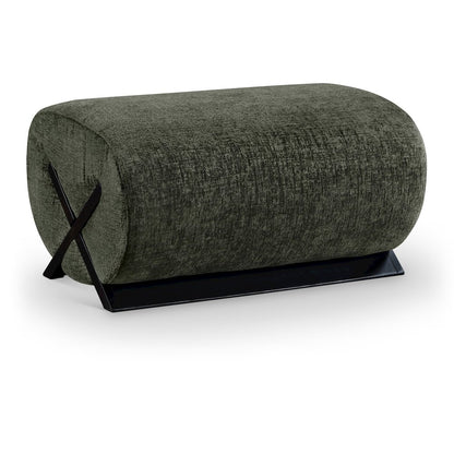 Akira Green Fabric Upholstered Ottoman