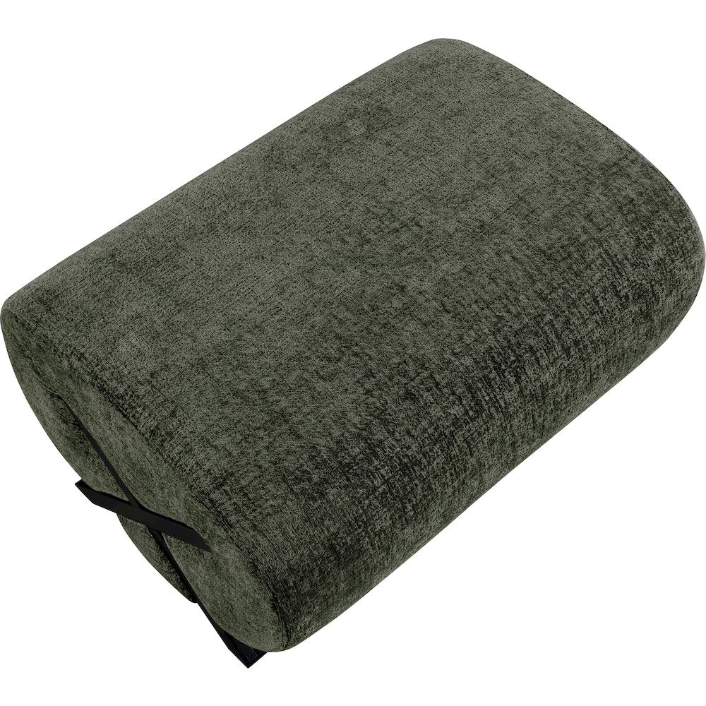 Akira Green Fabric Upholstered Ottoman