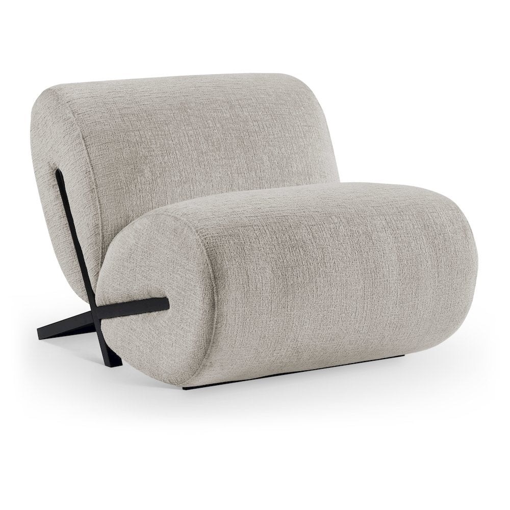 Akira Grey Fabric Upholstered Accent Chair