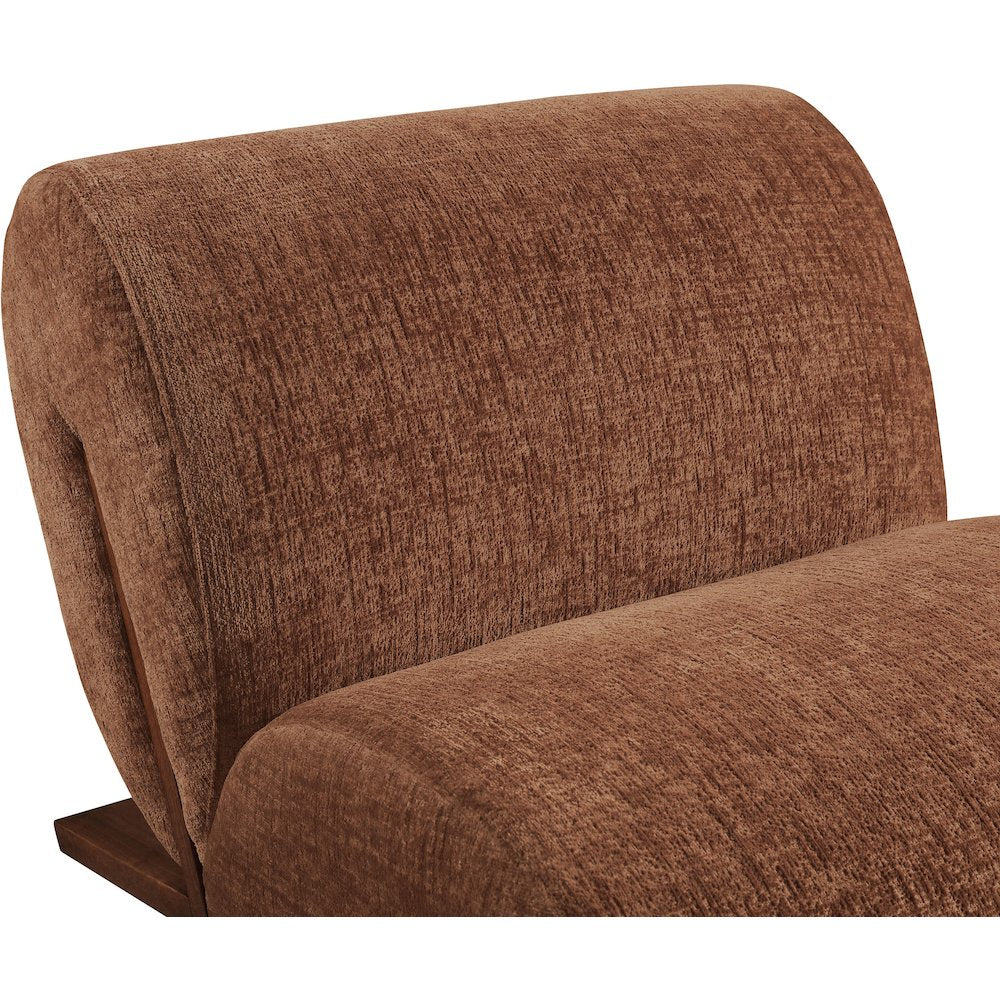 Akira Cognac Fabric Upholstered Accent Chair