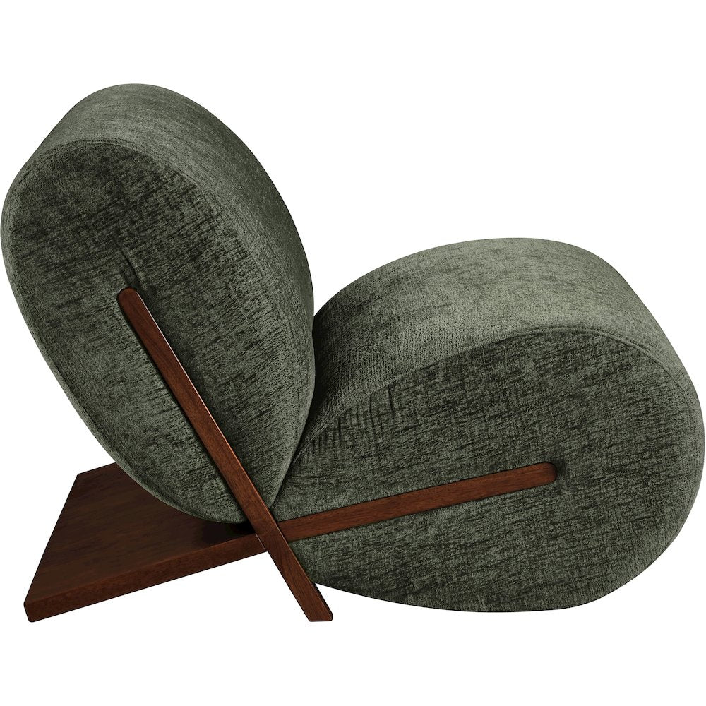 Akira Green Fabric Upholstered Accent Chair
