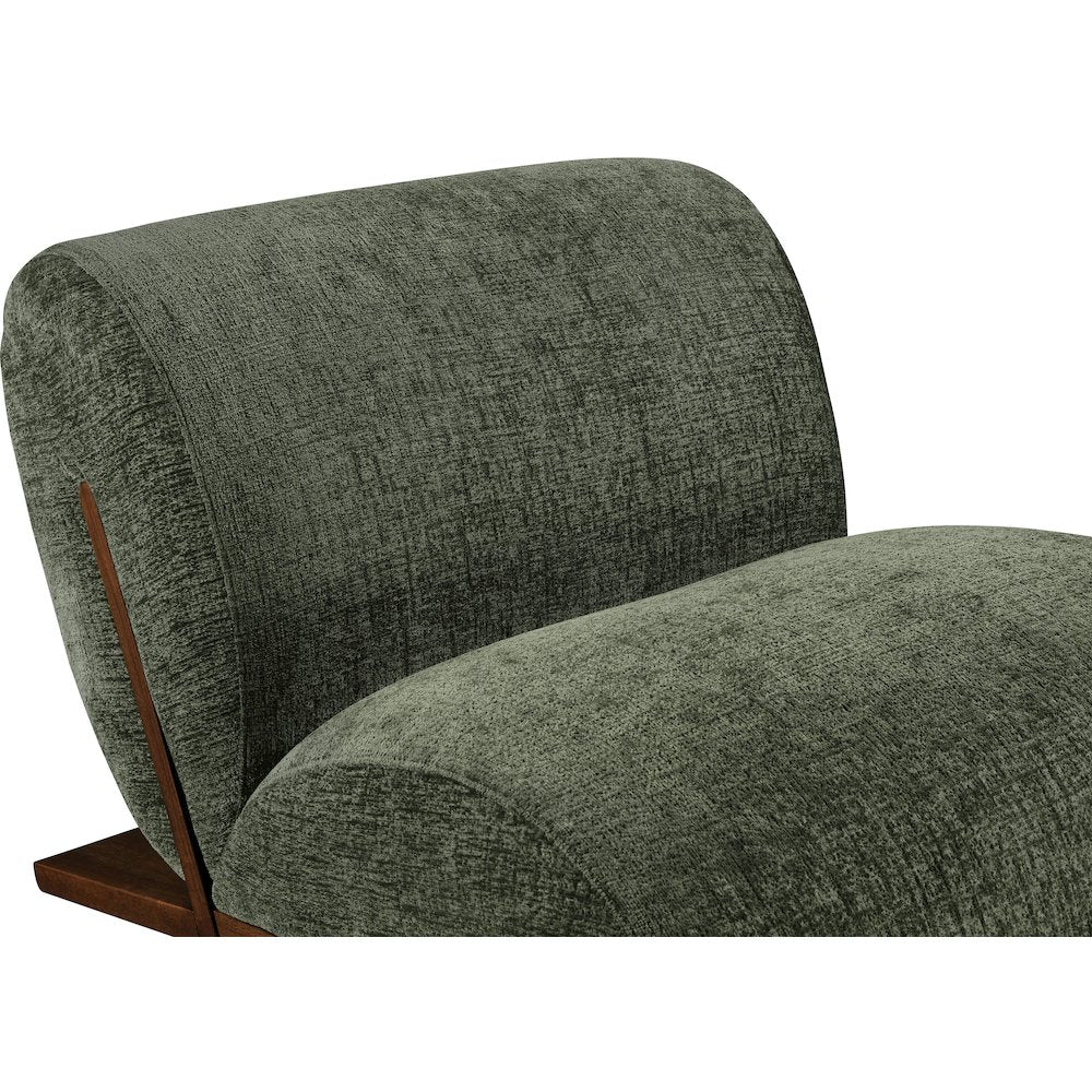 Akira Green Fabric Upholstered Accent Chair