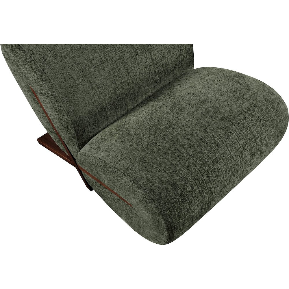 Akira Green Fabric Upholstered Accent Chair