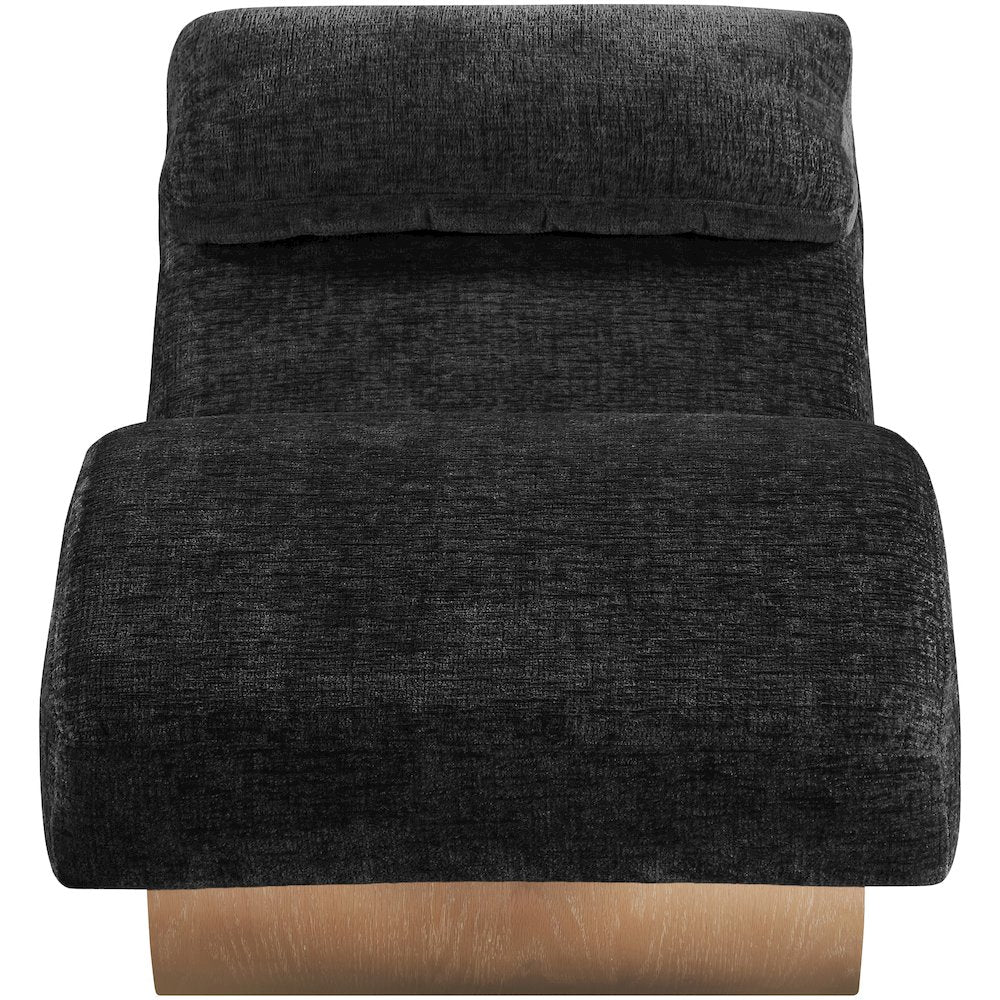 Marcella Black Fabric Upholstered Chaise Lounge